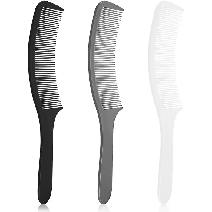 Ensemble de peignes de tondeuse de barbier incurvés 1/2 pièces en noir: parfait pour les coupes de cheveux et le