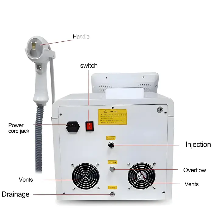Machine d'épilation au laser à diode 4000W