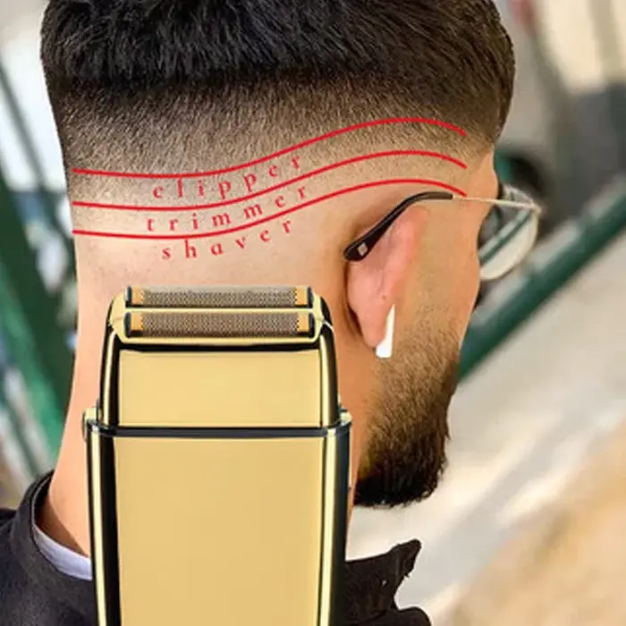 Rasoir électrique Rechargeable en métal pour hommes