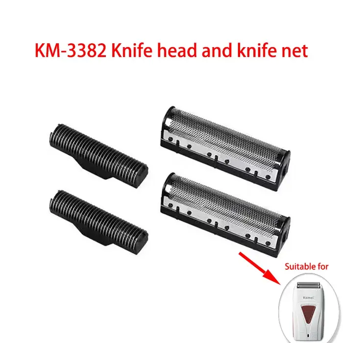 Kemei lames de rechange originales pour KM-TX1/2024/3209/3382 tête de couteau de rasoir et filet de