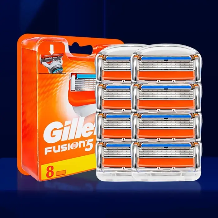 Original Gillette Fusion 5 lames de rasoir pour hommes 5 couches tête de rasage manuelle de sécurité lame Anti-Friction