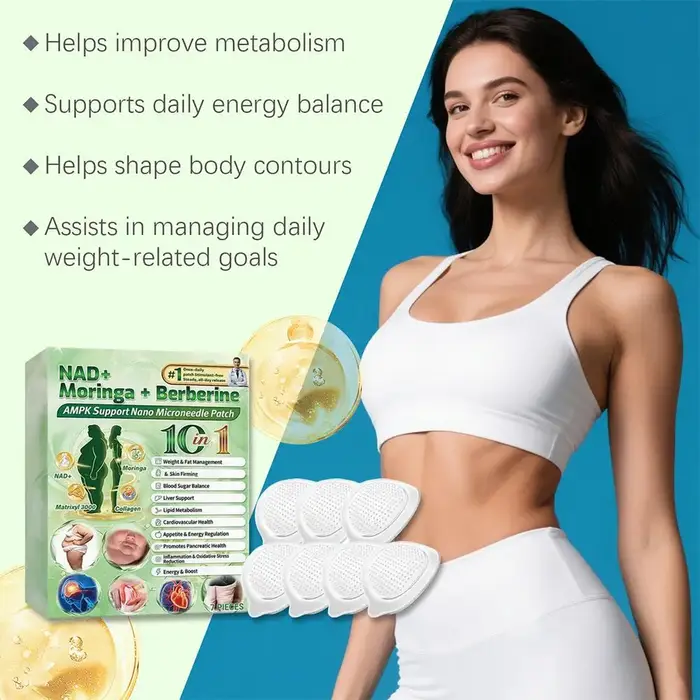 Patch Microneedle Moringa pour le Soin Corporel – Soutien Naturel au Métabolisme Énergétique