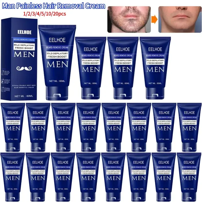 Crème dépilatoire indolore pour hommes