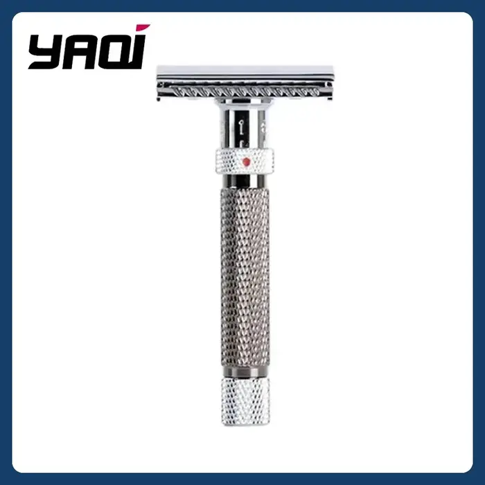 Yaqi – rasoir de sécurité réglable en acier inoxydable pour hommes