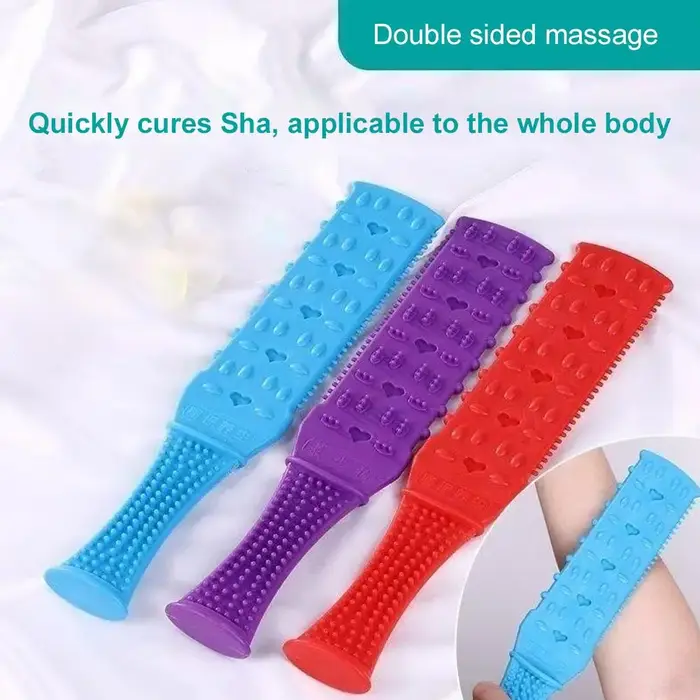 Bâton de Massage masseur corporel plaque à gratter étendu Portable battement