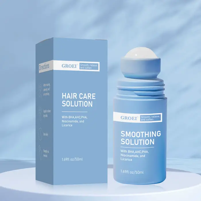 La solution de soin des cheveux incarnés réduit les rougeurs post-rasage et le piqûre