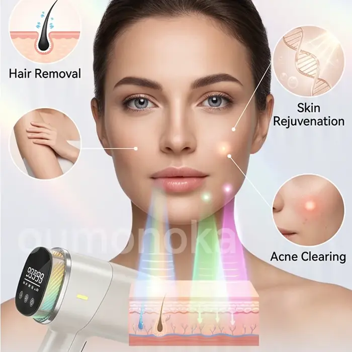 Épilateur Laser Permanent, Appareils de Rasage et d'Épilation, Épilateurs Électriques pour Femmes, Épilateur Laser IPL Facial Féminin