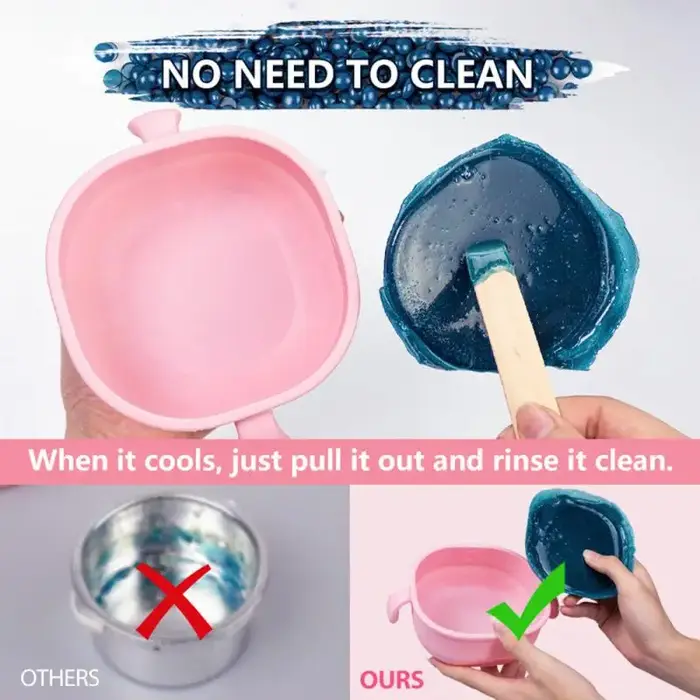 Chauffe-cire pliable portable en silicone 400 ml pour épilation