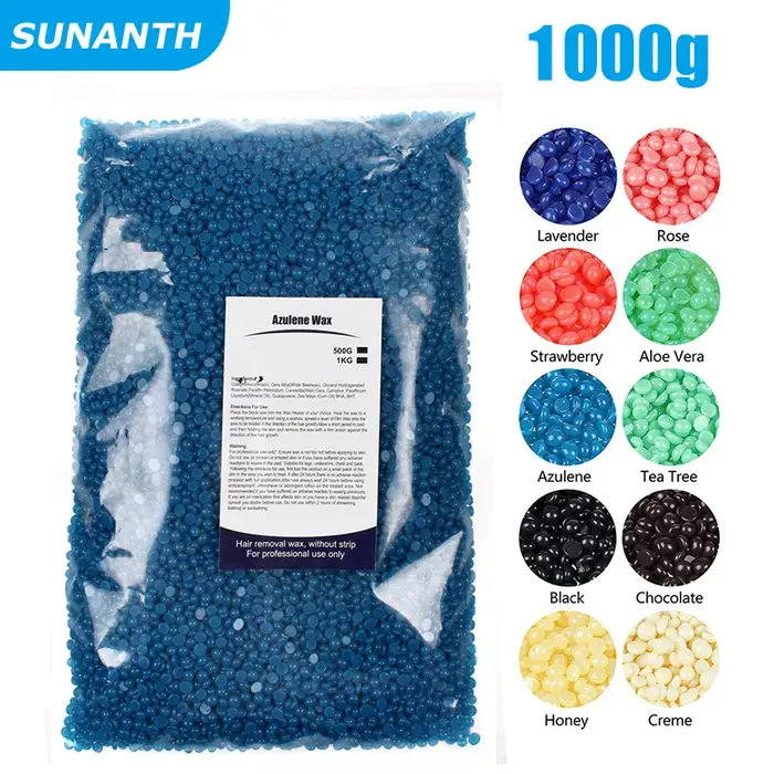 1000g Film chaud indolore perles de cire épilatoire haricots
