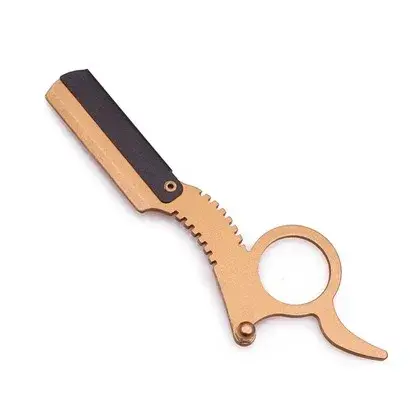 Rasoir de barbier à lame droite pour coupe de cheveux, barbe et sourcils, outil de rasage manuel, la
