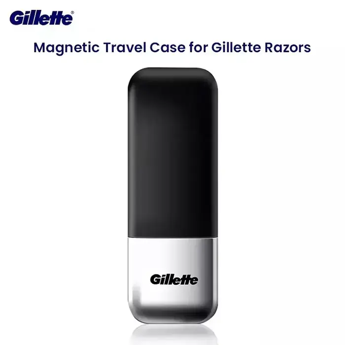 Étui de voyage portable pour rasoir manuel Gillette, boîte de rangement de protection pour rasoir, Gillette ktMagnetic Mach 3 Vector 3