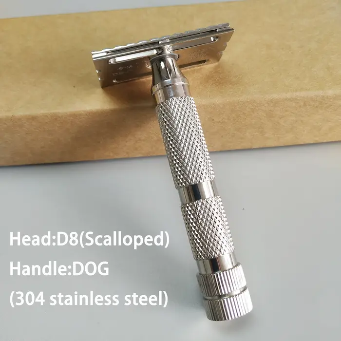 Rasoir de sécurité à double tranchant en acier inoxydable D8 316L de Dscosmetic