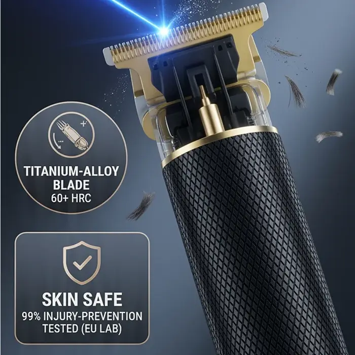 Tondeuse à cheveux électrique sans fil vintage, portable, rechargeable par USB, machine de coupe de cheveux professionnelle pour barbiers.