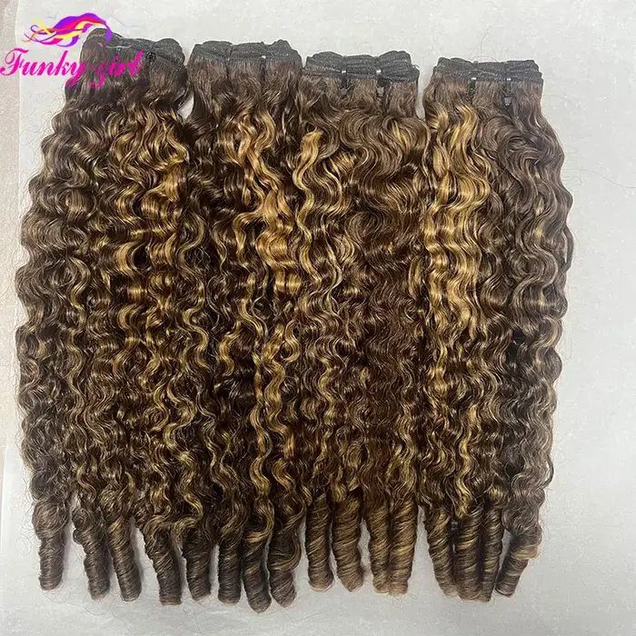 Lots de mèches bouclées 12A, mèches bouclées birmanes 100% cheveux humains, boucles Pixie, lots de c