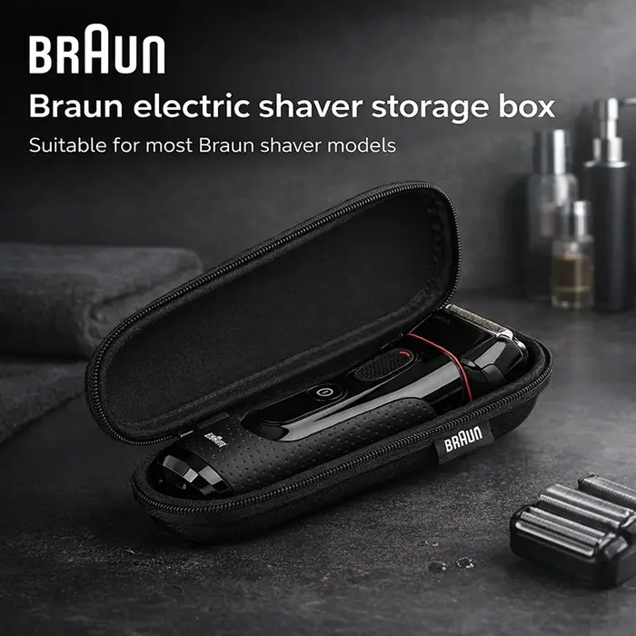 Boîte de rangement pour rasoir électrique Braun