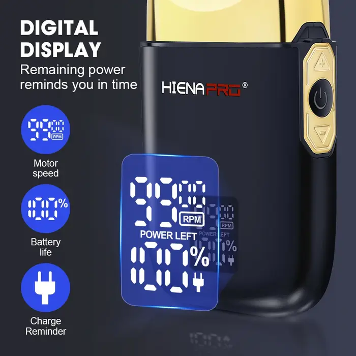 HIENA machine à raser hommes rasoir électrique tondeuse à cheveux boîtier en métal Rechargeable Pro