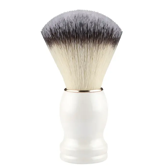Brosse à barbe pinceaux de maquillage RANCAI – brosse à barbe avec manche en bois pour hommes, 1 piè