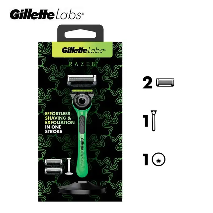 Gillette Labs Razer-Rasoir co-marqué série Aurora d'avant disc, 5 couches de lame avec barre expansi