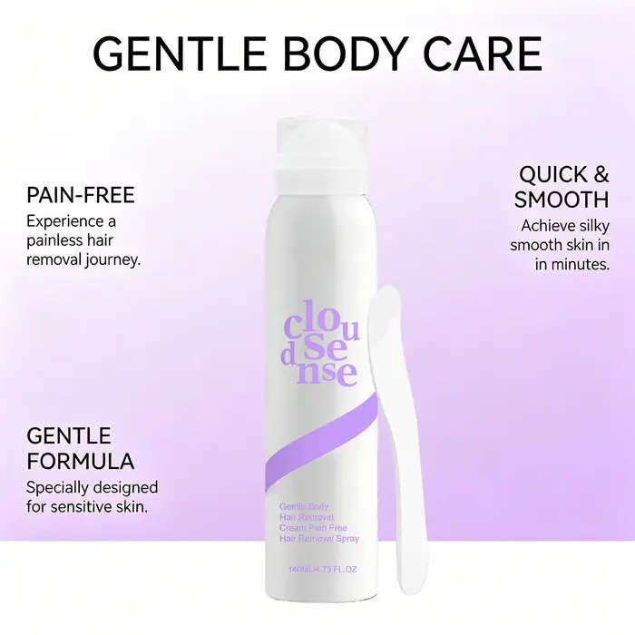 Kit de Spray Épilatoire Doux et Apaisant pour le Corps