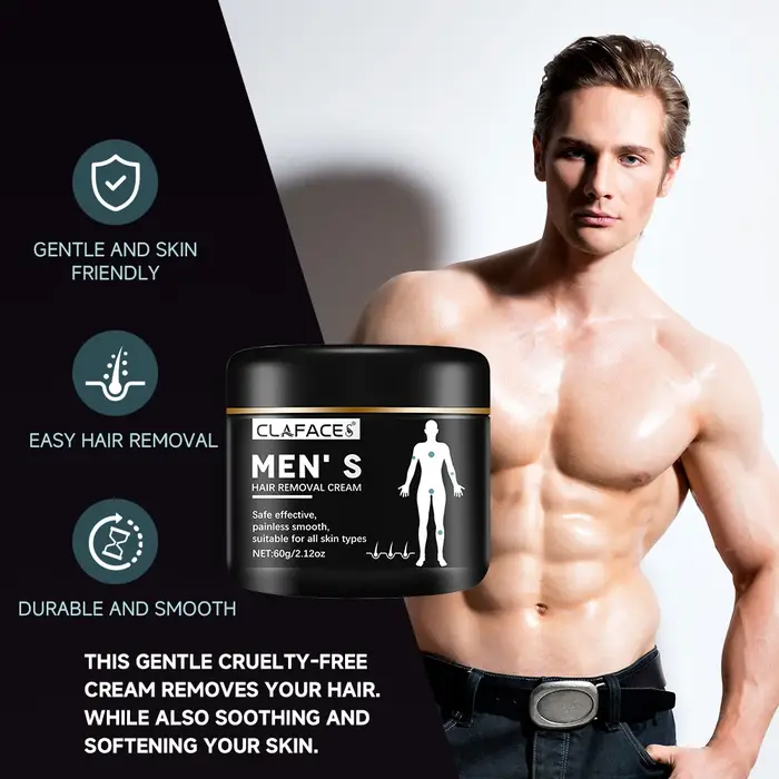 Crème dépilatoire indolore pour hommes