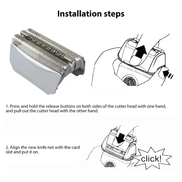 Lame de rasoir 51S/51B compatible avec les rasoirs Braun WaterFlex série 5 8000 WFS1/2 530 550 590 5643 5645 8985 5646/7/9
