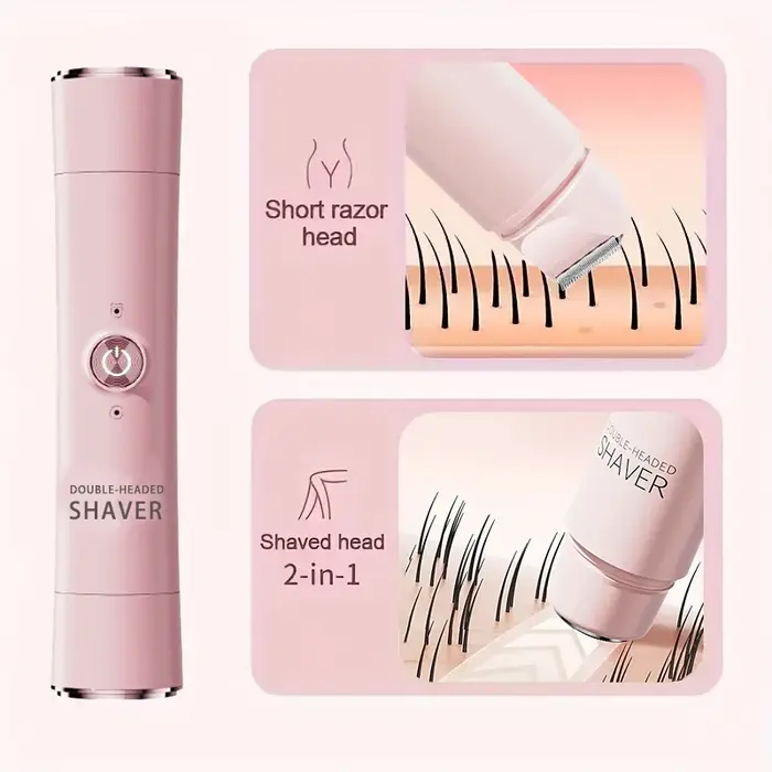 Épilateur électrique double tête rechargeable pour femme