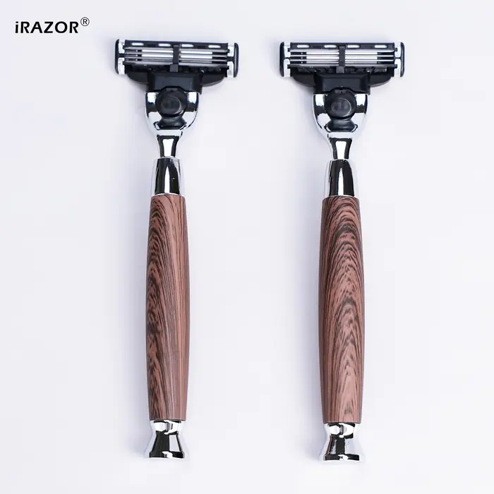 Rasoir classique iRAZOR à grain de bois