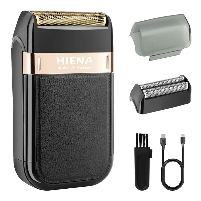HIENA machine à raser hommes rasoir électrique tondeuse à cheveux boîtier en métal Rechargeable Pro 