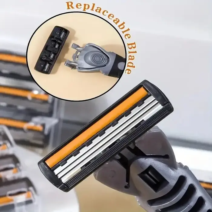 Rasoir de sécurité en acier inoxydable de qualité supérieure, rasage lisse et confortable pour homme