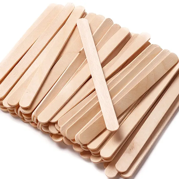 Bâtons d'épilation jetables en bois pour femmes