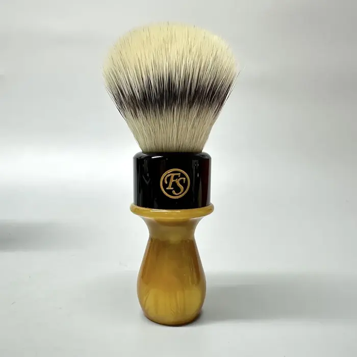 Pinceau à raser en poils synthétiques FS-24mm G9, 4 options, manche série Flow Gold, partenaire pour