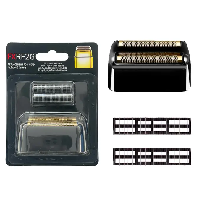 Tête de rechange en feuille Compatible avec le rasoir professionnel BaBylissPRO FXFS2, noir, argent,