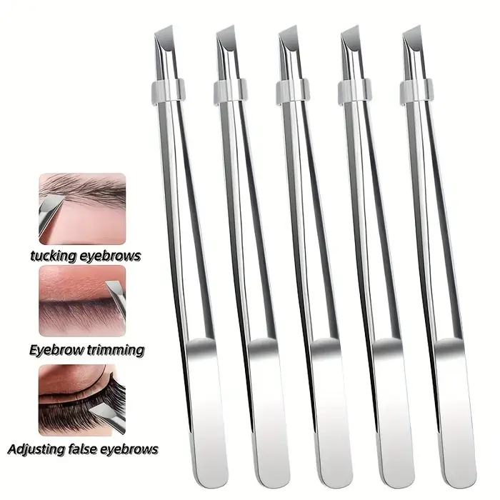 Pincettes professionnelles en acier inoxydable pour sourcils et poils du visage