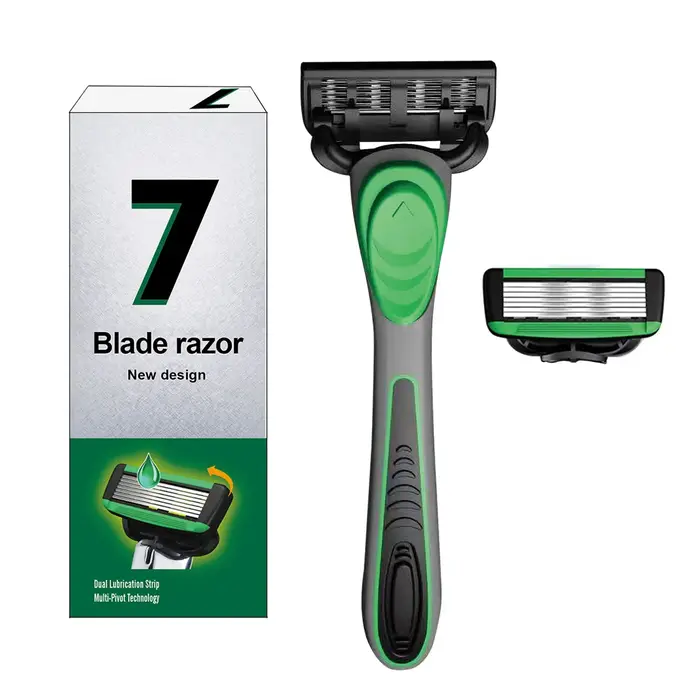 Nouveau rasoir manuel pour hommes lame à 7 couches couteau de rasage lames en acier inoxydable aucun