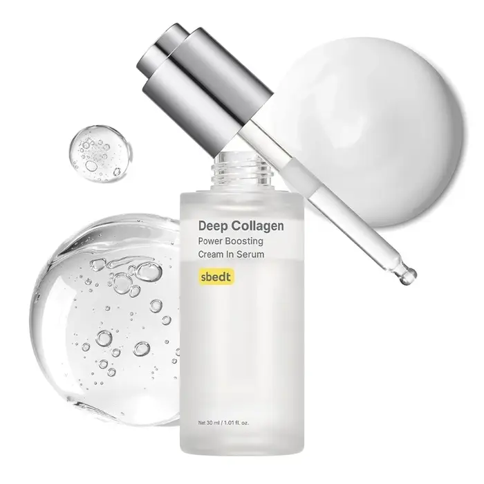 Kit de soin de la peau coréen Sbect - Ampoule de collagène en soie à action profonde, crème stimulan