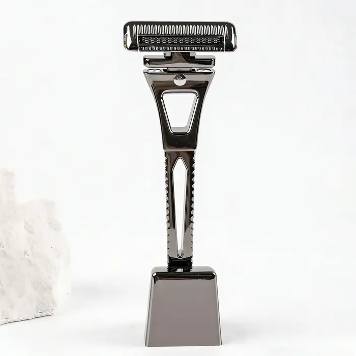 Rasoir manuel Chaoke à 4 lames, rasoir à raser tout en métal pour hommes, rasoir à barbe vintage
