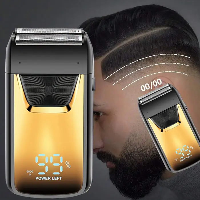 Homme barbe rasoir tondeuse électrique flottant