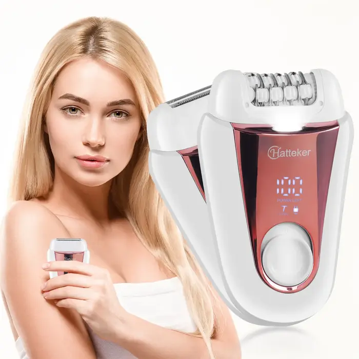 Épilateur rechargeable 2-en-1 Hatteker pour femme