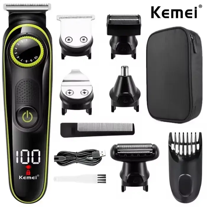 Kemei 696 tondeuse à cheveux électrique tondeuse multifonctionnelle pour hommes rasoir électrique po