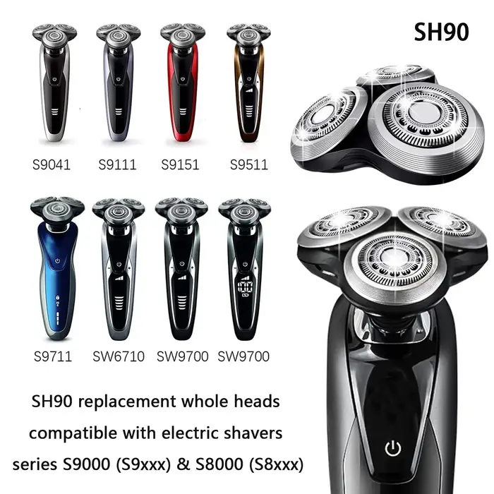 Têtes entières de rechange pour rasoir SH90, pour rasoir philips série 9000