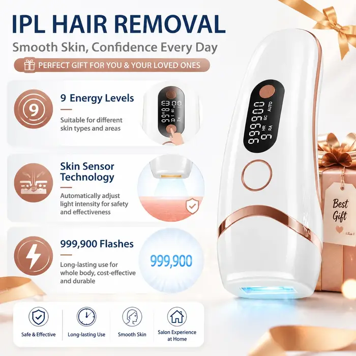 Appareil d'épilation IPL 999900 flashs