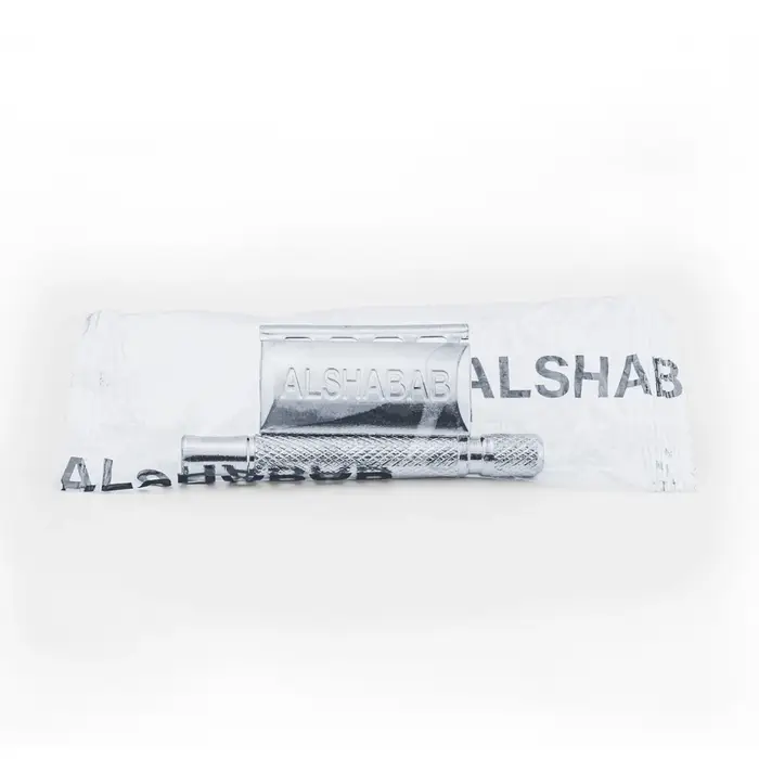 ALSHABAB rasoir de sécurité en acier inoxydable pour hommes barbier rasage cheveux barbe manuel Double bord Barbeador