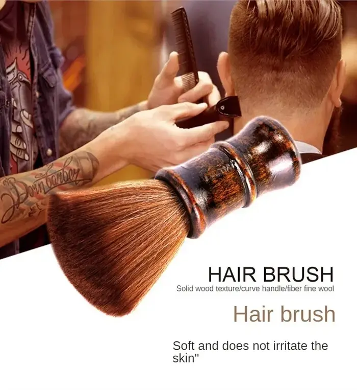 Savon à raser à l'ancienne, brosse moussante en bois pour salon de coiffure
