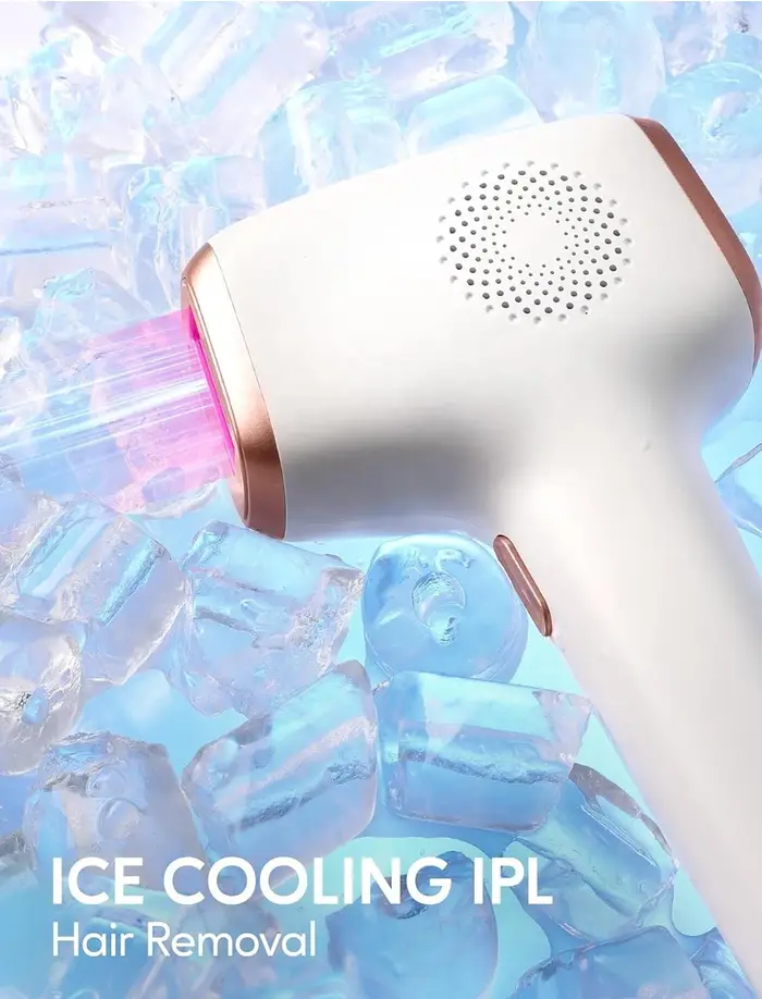 Épilation IPL avec fonction de soin de refroidissement par glace pour femmes permanente, 999 999 flashs dispositif d'épilation IPL indolore