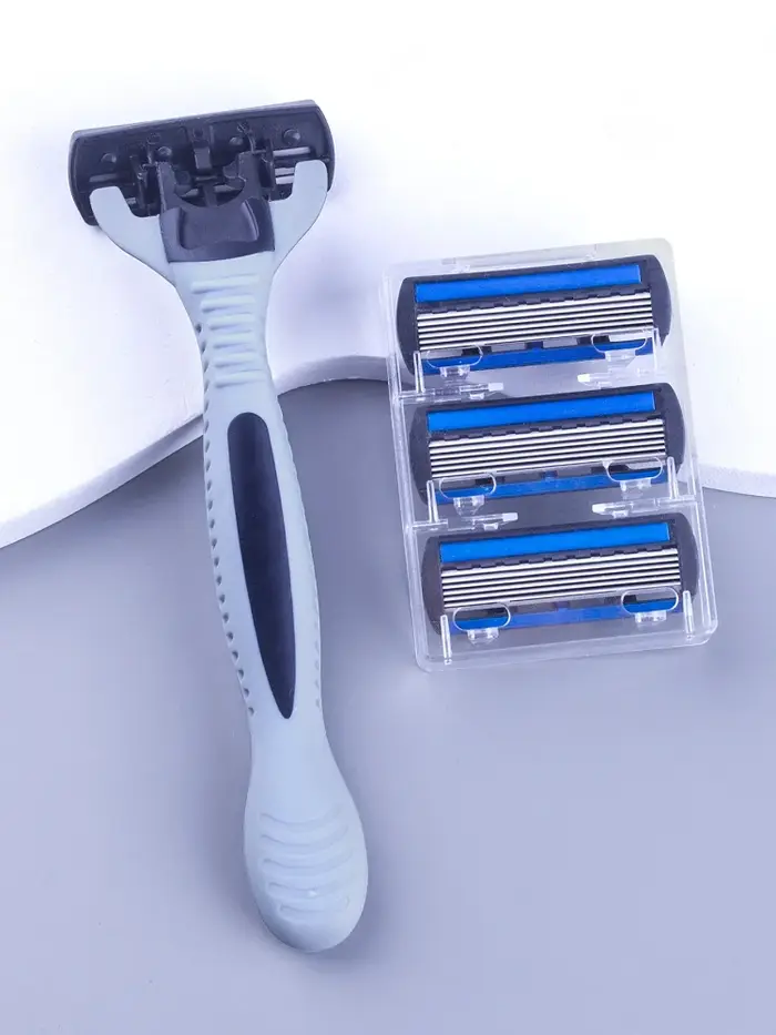 Kit de rasoir manuel pour homme à 1 manche et 18 lames