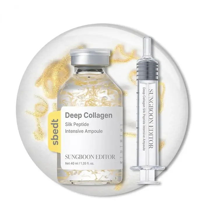 Kit de soin de la peau coréen Sbect - Ampoule de collagène en soie à action profonde, crème stimulante en sérum, crème en capsules au rétinol, éclaircissant