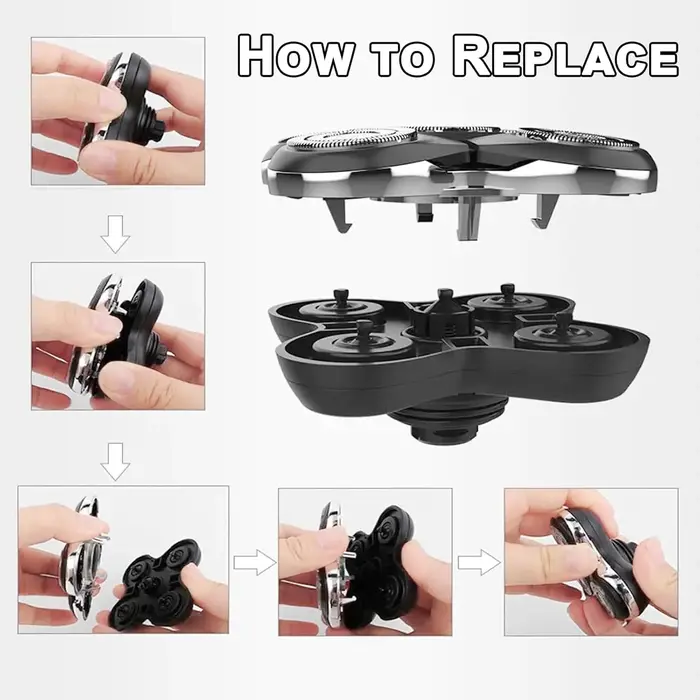 Tête de remplacement compatible avec le rasoir REMINGTON BALDER SHAVER PRO XR7000 & RX5