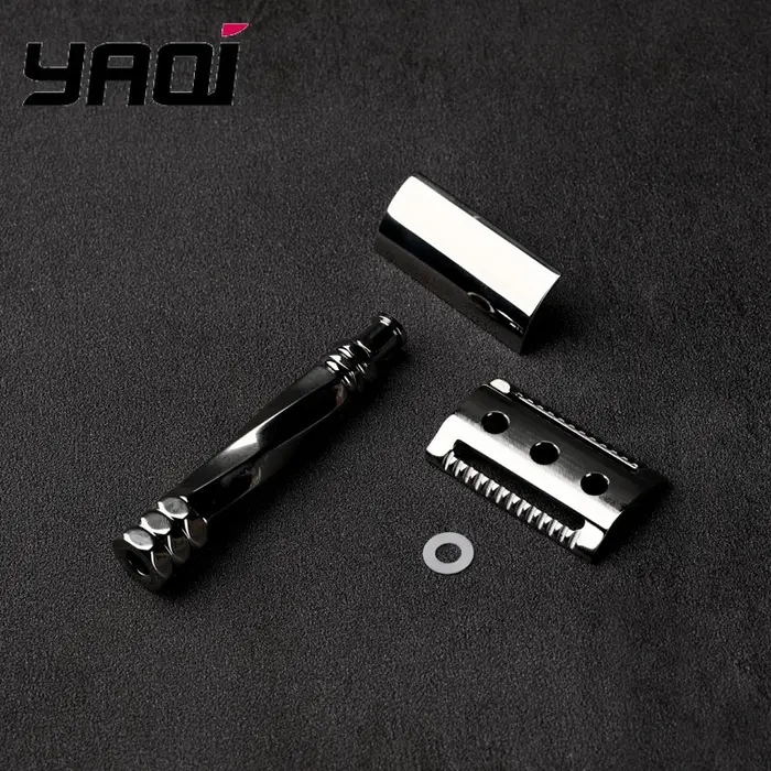 Nouveauté 2026 ! Rasoir de sécurité YAQI Cerberus en acier inoxydable - Lame de 0