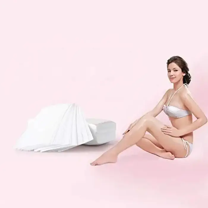20 pièces/100 pièces épilation cire papier non tissé tissu corps jambe bras