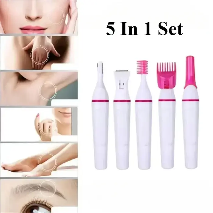 5 en 1 ensemble femmes épilateur femme rasoir de sourcils dame rasoir épilation rasoir Machine visag